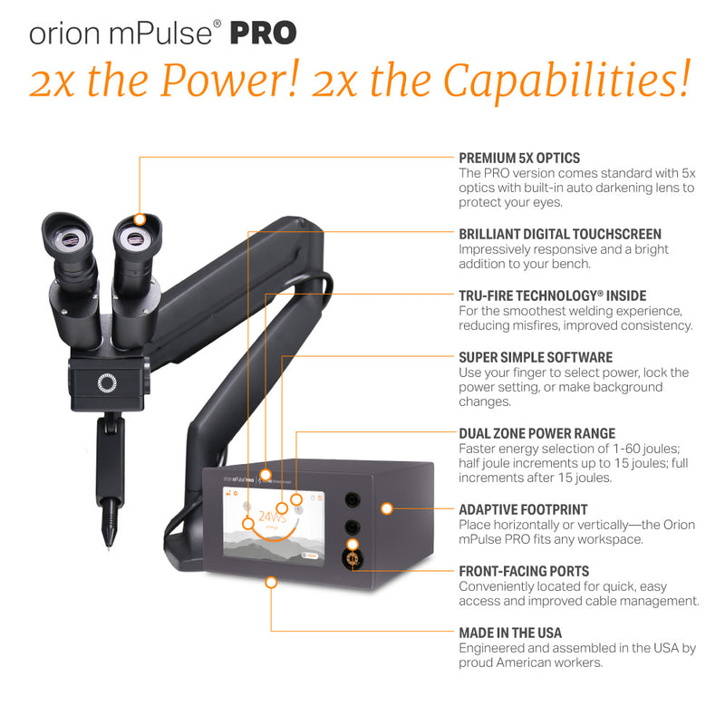 Poste à souder à l'arc pulsé Orion mPulse® PRO : deux fois plus puissant. Deux fois plus performant.