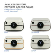 Sunstone Zapp Plus 2 Permanent Jewelry Welder is Available in Four Different Accent Colors: Black, Rose Gold, Desert, and Silver.